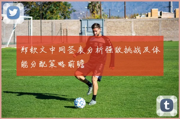 郑钦文中网签表分析强敌挑战及体能分配策略前瞻
